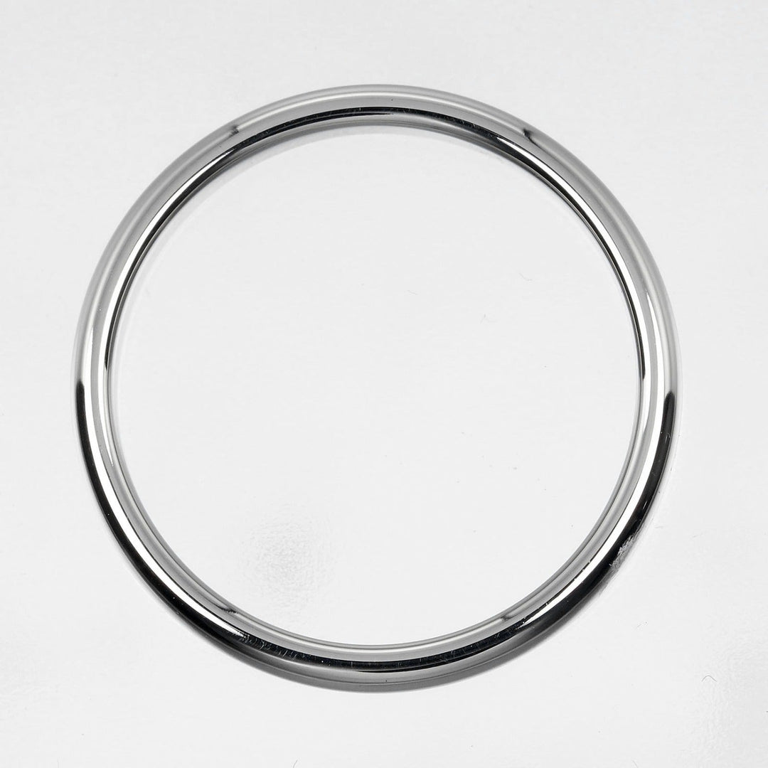 TIFFANY&Co. Ring Pt950Platinum Silver 0.1" model Forever Classic Bands Women 57 Used Authentic