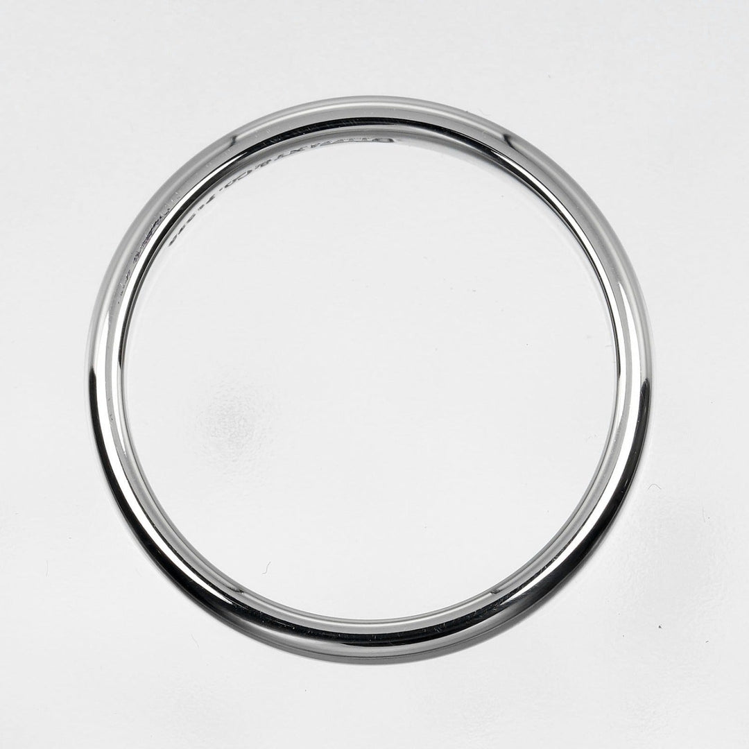TIFFANY&Co. Ring Pt950Platinum Silver 0.1" model Forever Classic Bands Women 57 Used Authentic