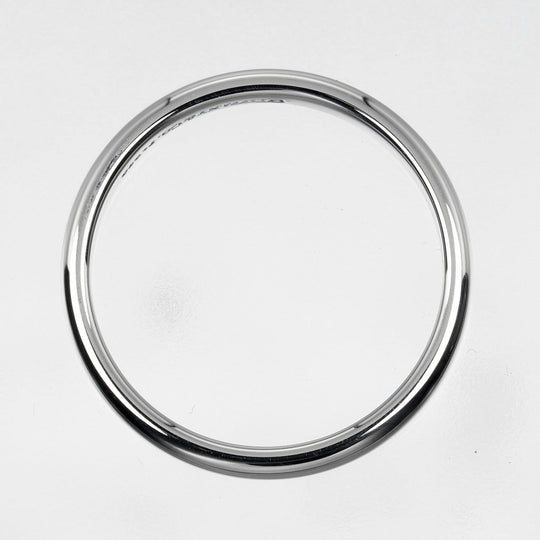 TIFFANY&Co. Ring Pt950Platinum Silver 0.1" model Forever Classic Bands Women 57 Used Authentic