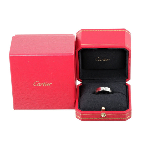 CARTIER Ring Pt950 Platinum, 1P Diamond Silver love mens(Unisex) 58 Used Authentic