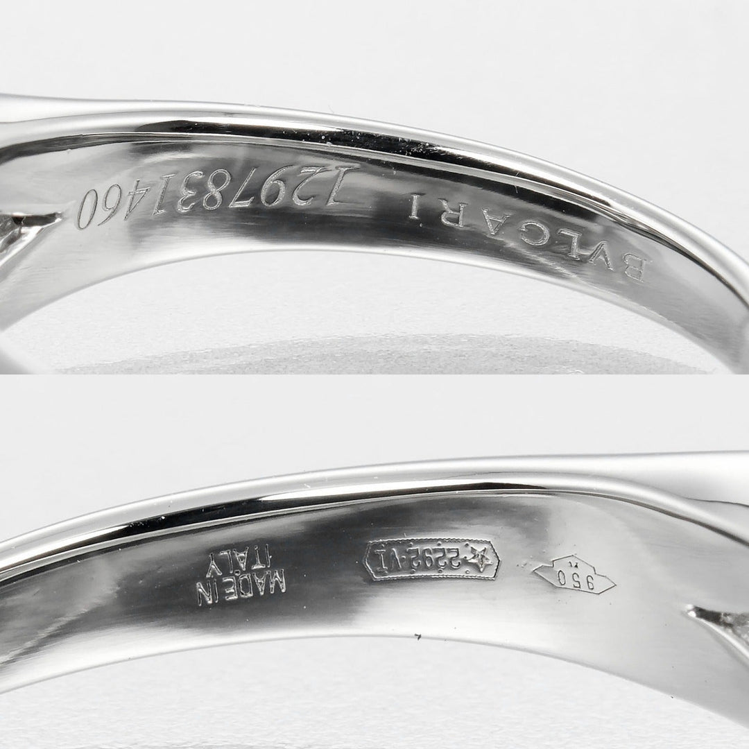 BVLGARI Ring 0.32ct VVS1/E/EX/2VG Pt950Platinum, Diamond Clear Silver Incontro Damole Women Used Authentic