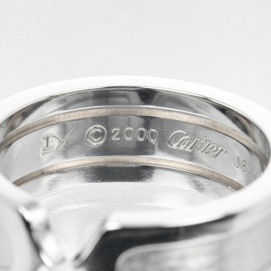 CARTIER Ring K18 white gold Silver 2C Women 50 Used Authentic