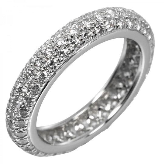 CARTIER Ring Pt950Platinum, full pave diamonds Silver Mimister Women 47 Used Authentic