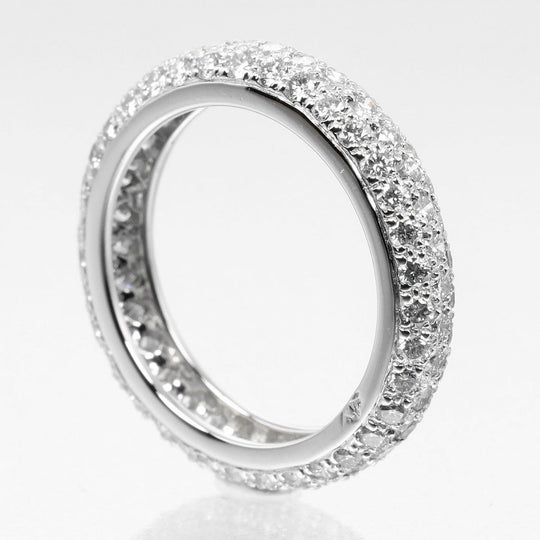 CARTIER Ring Pt950Platinum, full pave diamonds Silver Mimister Women 47 Used Authentic