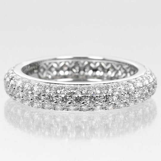 CARTIER Ring Pt950Platinum, full pave diamonds Silver Mimister Women 47 Used Authentic
