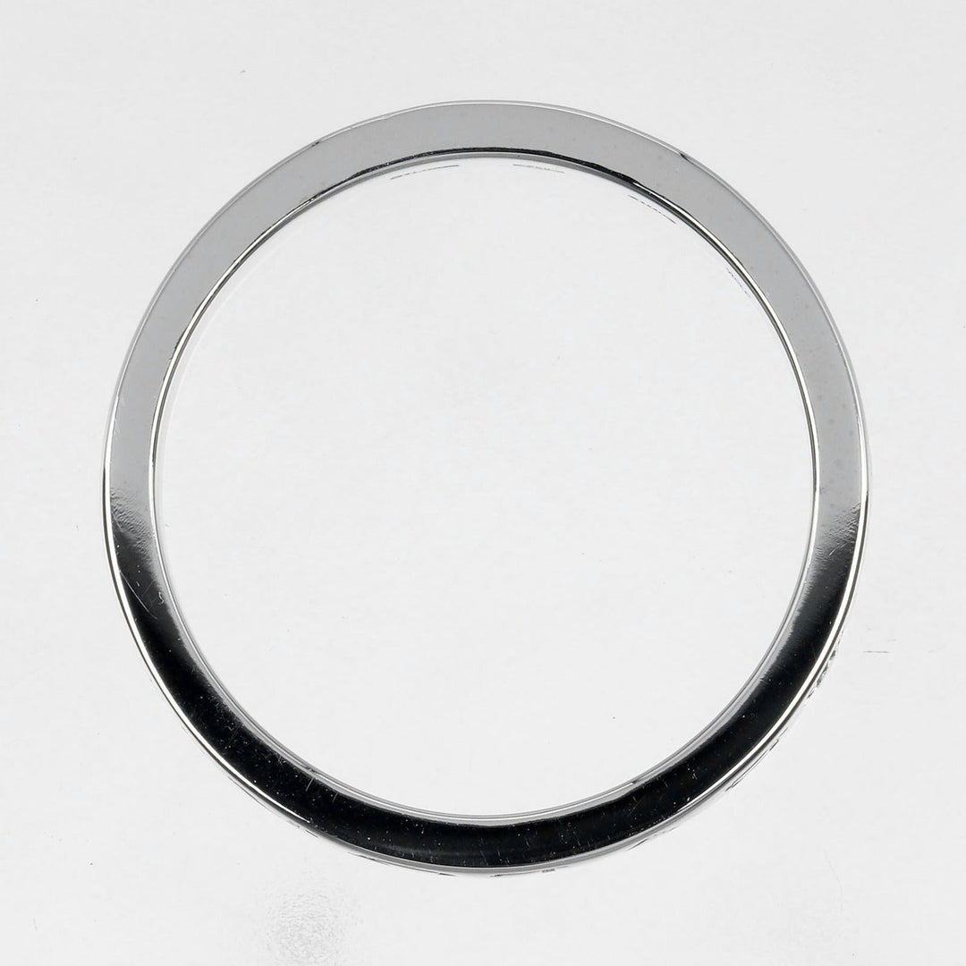 BVLGARI Ring K18 White Gold, Diamond Silver B.zero1 Essential mens Used Authentic