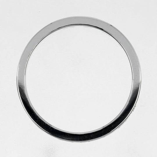 BVLGARI Ring K18 White Gold, Diamond Silver B.zero1 Essential mens Used Authentic