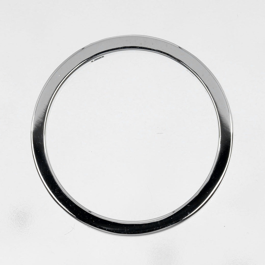 BVLGARI Ring K18 White Gold, Diamond Silver B.zero1 Essential mens Used Authentic