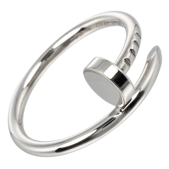 CARTIER Ring K18 white gold Silver Justin Uncle Women 46 Used Authentic