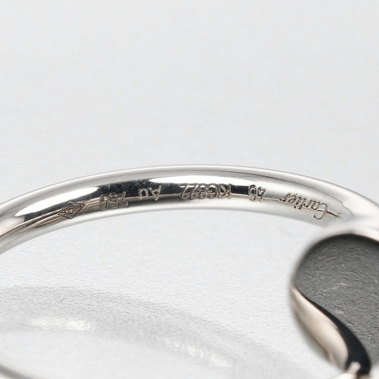 CARTIER Ring K18 white gold Silver Justin Uncle Women 46 Used Authentic