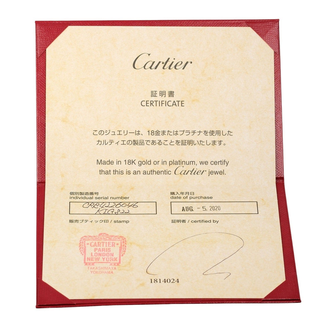 CARTIER Ring K18 white gold Silver Justin Uncle Women 46 Used Authentic