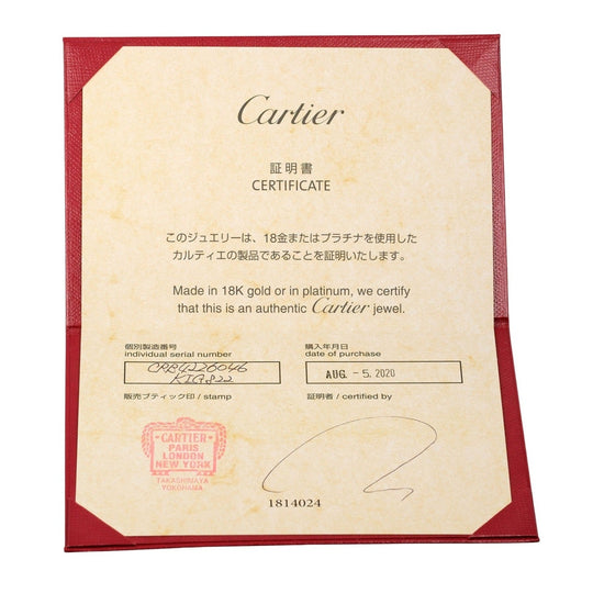 CARTIER Ring K18 white gold Silver Justin Uncle Women 46 Used Authentic