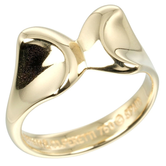 TIFFANY&Co. Ring K18 yellow gold gold ribbon Women Used Authentic