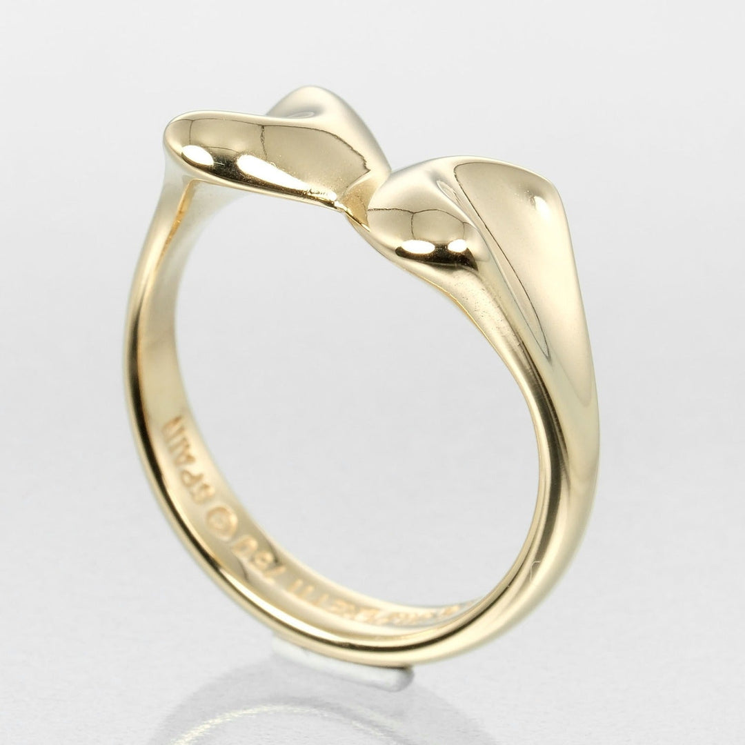 TIFFANY&Co. Ring K18 yellow gold gold ribbon Women Used Authentic