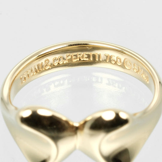 TIFFANY&Co. Ring K18 yellow gold gold ribbon Women Used Authentic
