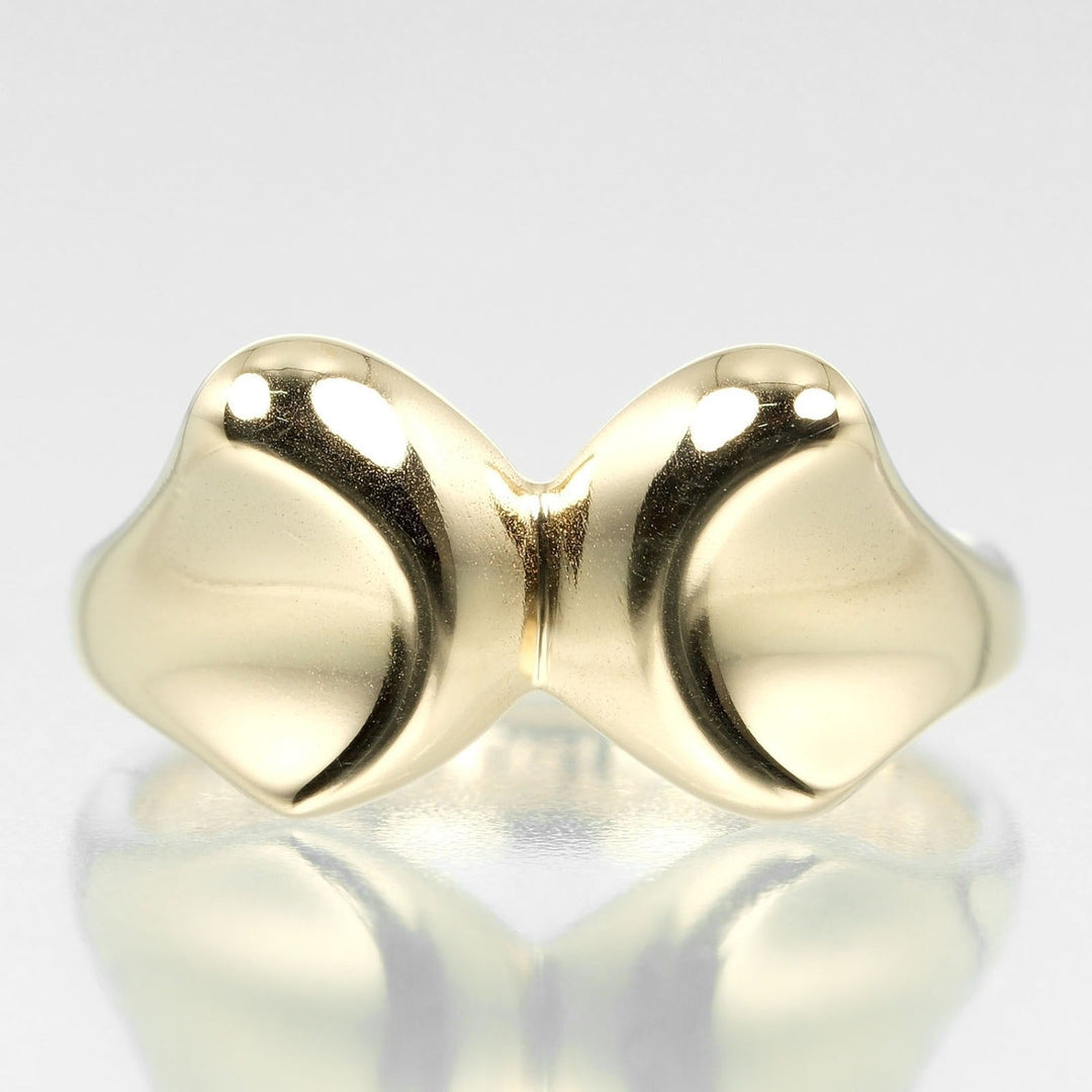 TIFFANY&Co. Ring K18 yellow gold gold ribbon Women Used Authentic