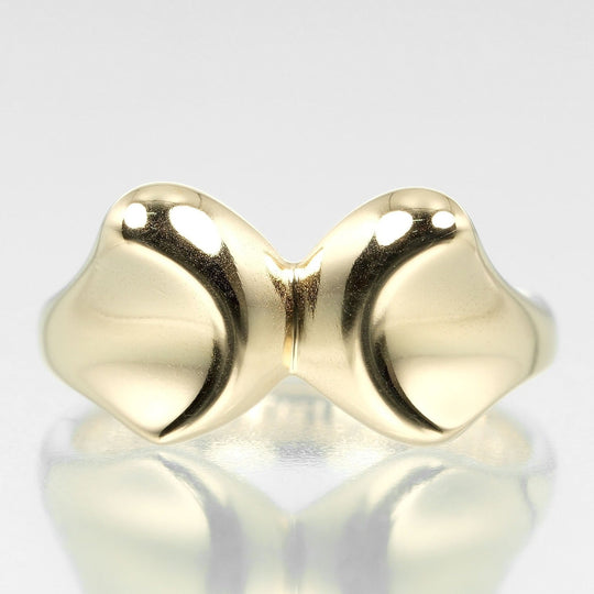 TIFFANY&Co. Ring K18 yellow gold gold ribbon Women Used Authentic