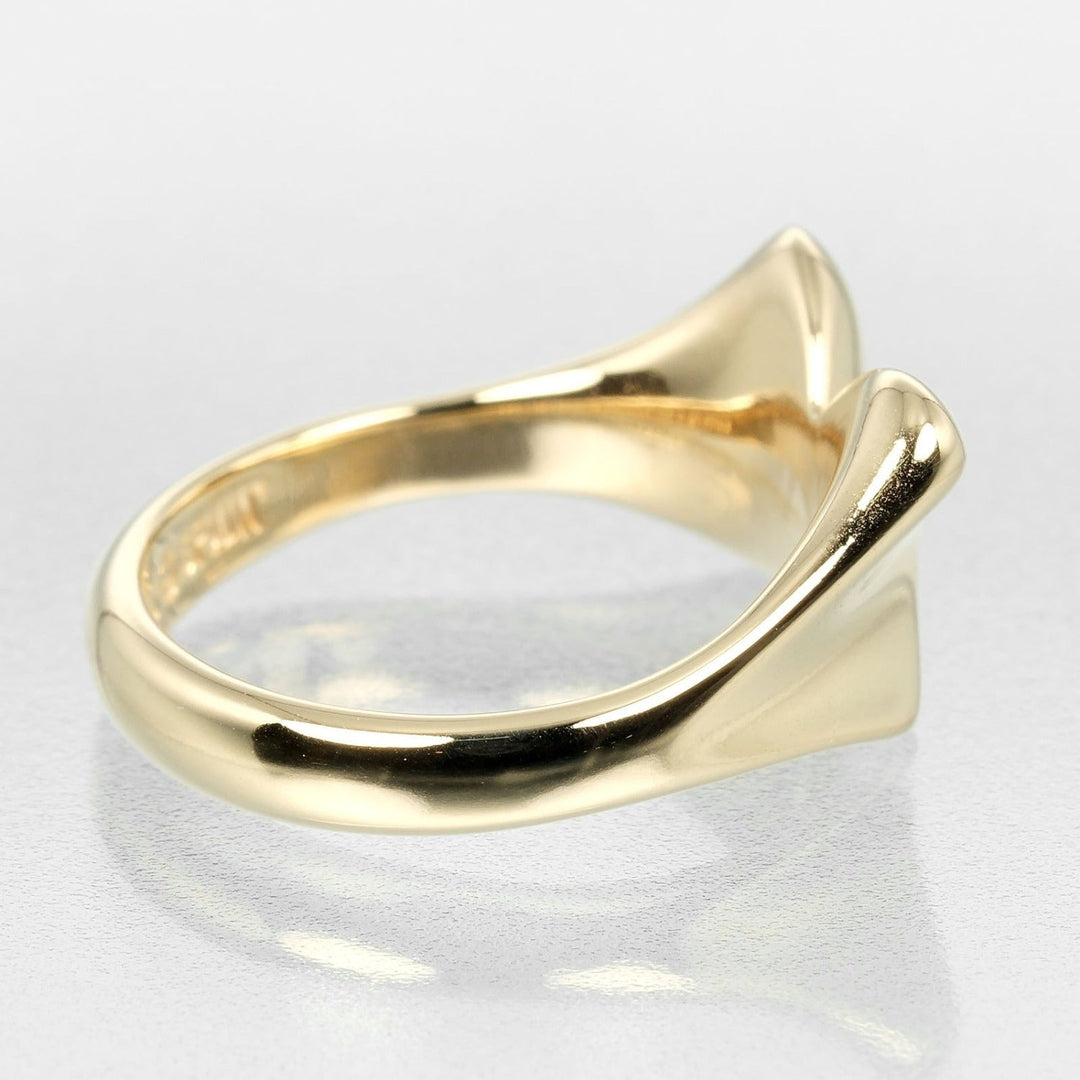 TIFFANY&Co. Ring K18 yellow gold gold ribbon Women Used Authentic