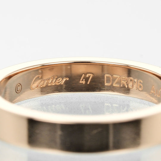 CARTIER Ring K18 pink gold, diamond gold 0.1" model C de Cartier engraved Women 47 Used Authentic