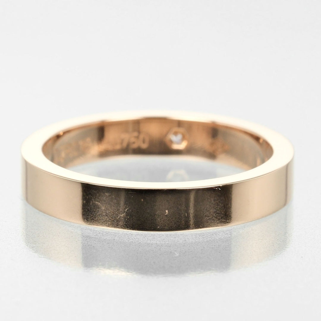 CARTIER Ring K18 pink gold, diamond gold 0.1" model C de Cartier engraved Women 47 Used Authentic