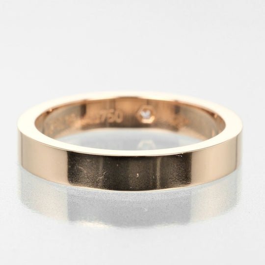 CARTIER Ring K18 pink gold, diamond gold 0.1" model C de Cartier engraved Women 47 Used Authentic