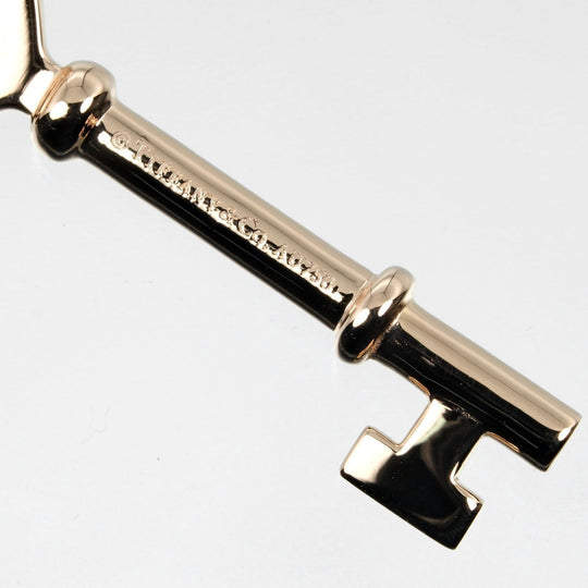 TIFFANY&Co. Pendant top K18 pink gold, diamond gold Heart key Women Used Authentic