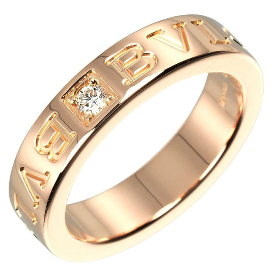 BVLGARI Ring K18 pink gold, diamond gold B.zero1 Essential Women Used Authentic