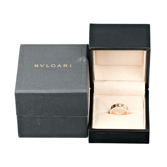 BVLGARI Ring K18 pink gold, diamond gold B.zero1 Essential Women Used Authentic