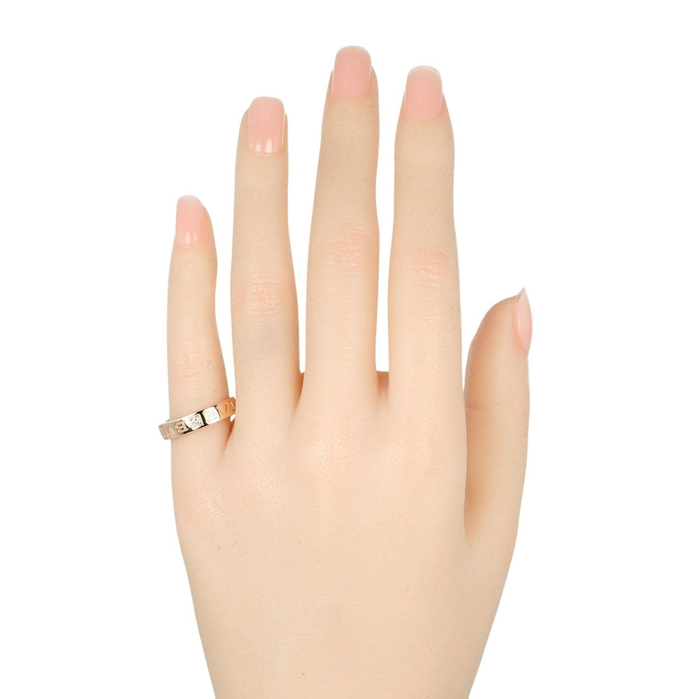 BVLGARI Ring K18 pink gold, diamond gold B.zero1 Essential Women Used Authentic