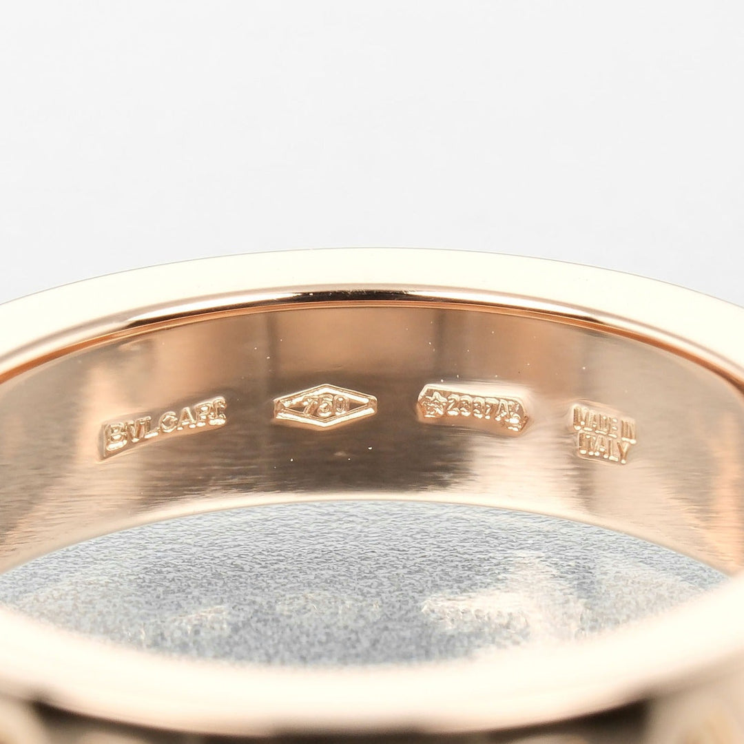 BVLGARI Ring K18 pink gold, diamond gold B.zero1 Essential Women Used Authentic