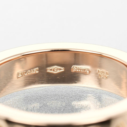 BVLGARI Ring K18 pink gold, diamond gold B.zero1 Essential Women Used Authentic