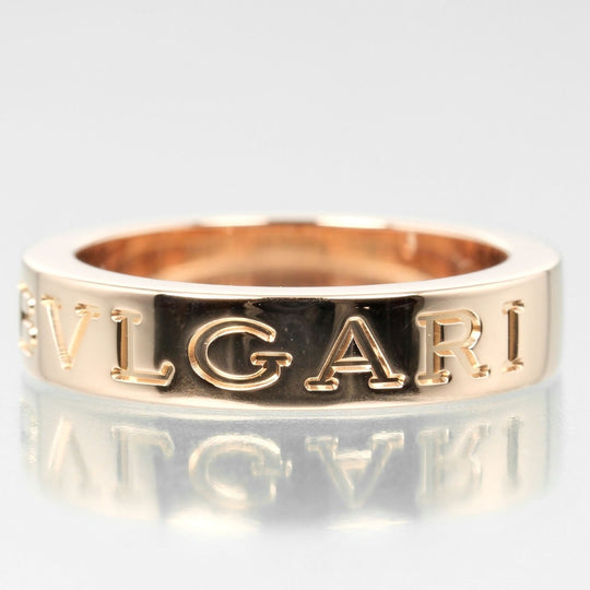 BVLGARI Ring K18 pink gold, diamond gold B.zero1 Essential Women Used Authentic