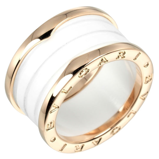 BVLGARI Ring K18 pink gold, ceramic gold Be zero one B.Zero1 4 bands Women 54 Used Authentic