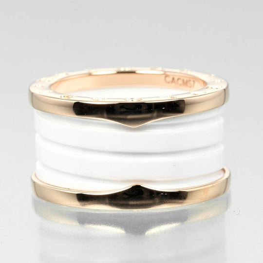 BVLGARI Ring K18 pink gold, ceramic gold Be zero one B.Zero1 4 bands Women 54 Used Authentic