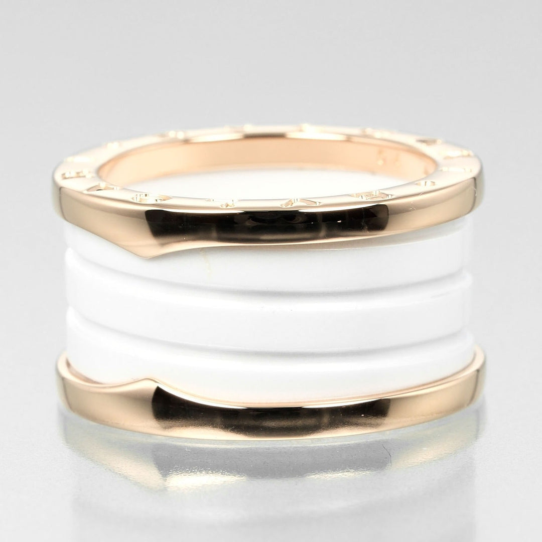 BVLGARI Ring K18 pink gold, ceramic gold Be zero one B.Zero1 4 bands Women 54 Used Authentic