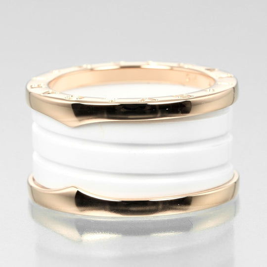 BVLGARI Ring K18 pink gold, ceramic gold Be zero one B.Zero1 4 bands Women 54 Used Authentic