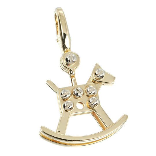 CARTIER Pendant top K18 Yellow Gold, K18 White Gold gold Rocking hose Women Used Authentic