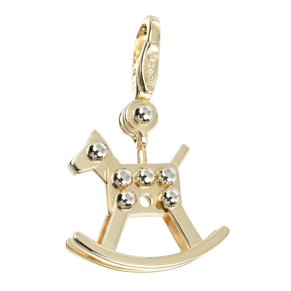 CARTIER Pendant top K18 Yellow Gold, K18 White Gold gold Rocking hose Women Used Authentic