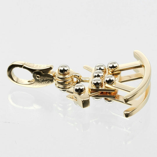 CARTIER Pendant top K18 Yellow Gold, K18 White Gold gold Rocking hose Women Used Authentic
