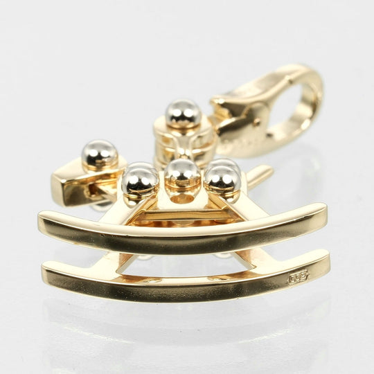 CARTIER Pendant top K18 Yellow Gold, K18 White Gold gold Rocking hose Women Used Authentic