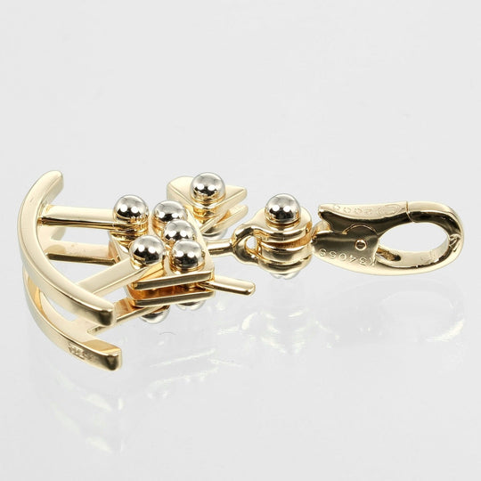 CARTIER Pendant top K18 Yellow Gold, K18 White Gold gold Rocking hose Women Used Authentic