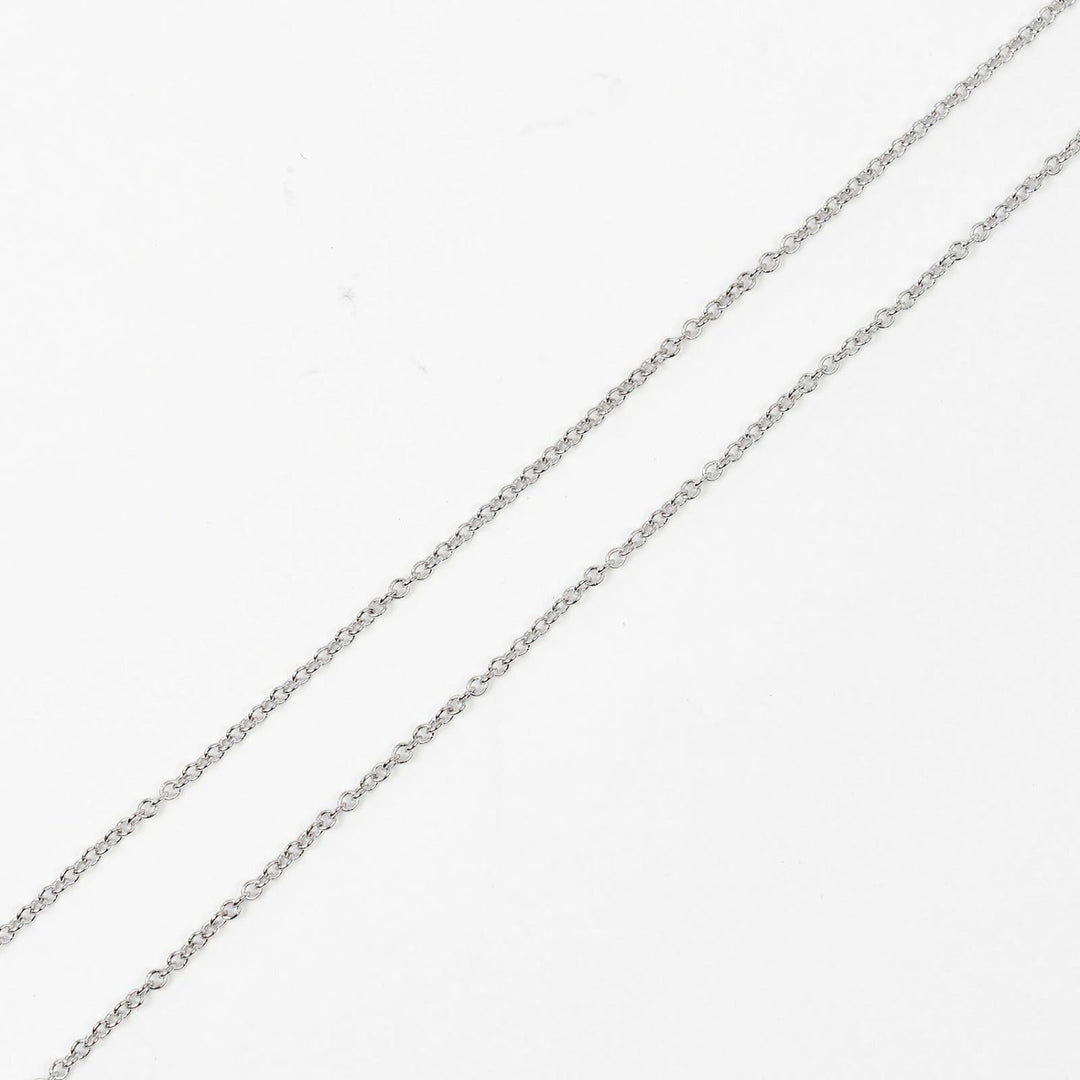 TIFFANY&Co. Necklace K18 White Gold, Pink Sapphire pink T Smile Mini Women Used Authentic