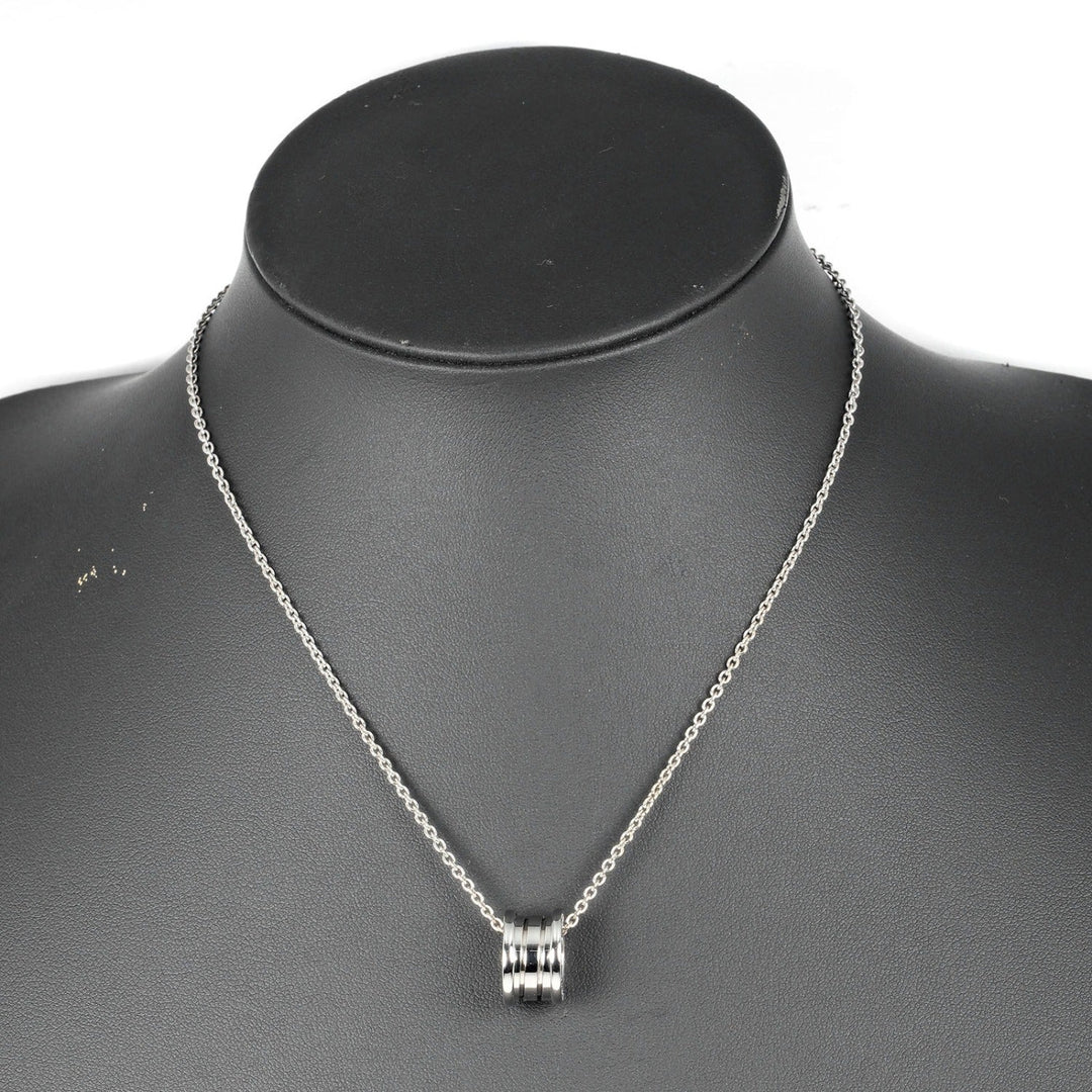 BVLGARI Necklace K18 white gold Silver Be zero one B.ZERO1 Women Used Authentic