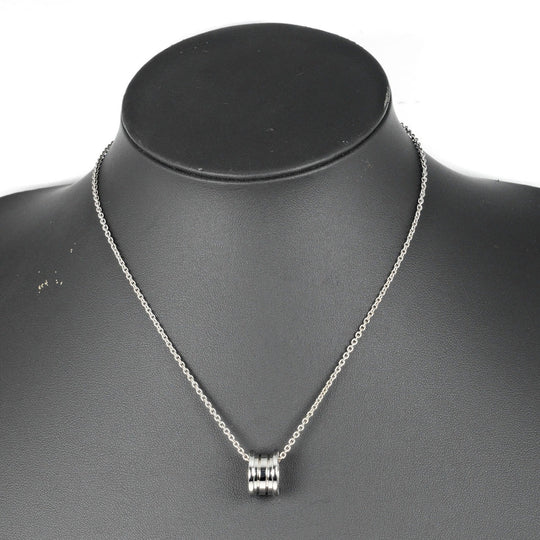 BVLGARI Necklace K18 white gold Silver Be zero one B.ZERO1 Women Used Authentic