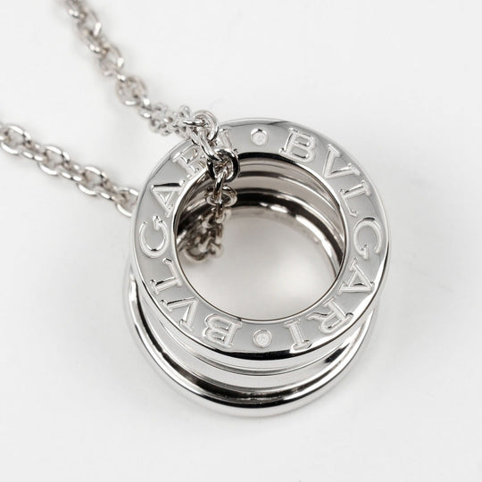 BVLGARI Necklace K18 white gold Silver Be zero one B.ZERO1 Women Used Authentic