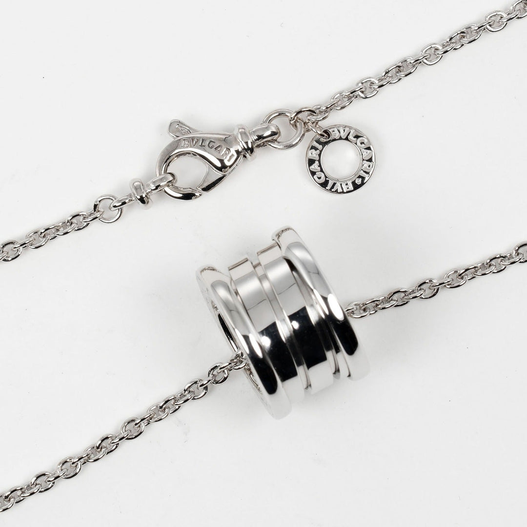 BVLGARI Necklace K18 white gold Silver Be zero one B.ZERO1 Women Used Authentic