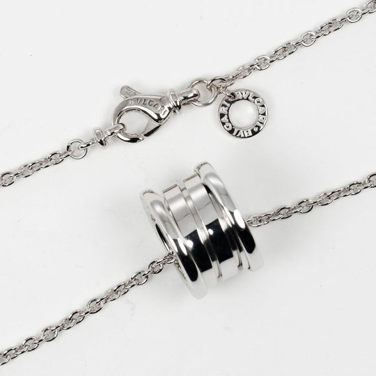 BVLGARI Necklace K18 white gold Silver Be zero one B.ZERO1 Women Used Authentic