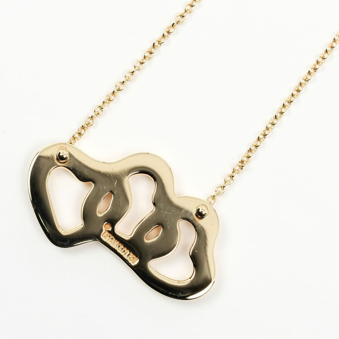 TIFFANY&Co. Necklace K18 yellow gold gold Triple heart Women Used Authentic