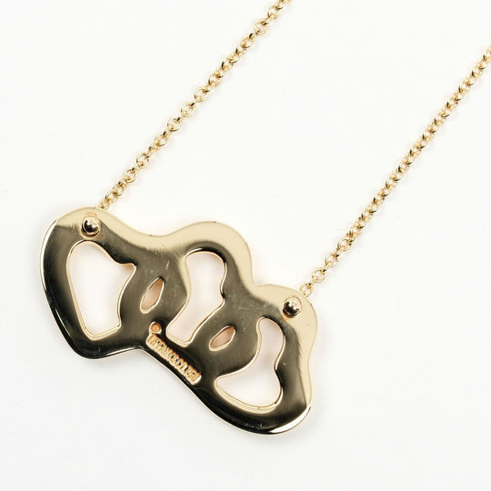 TIFFANY&Co. Necklace K18 yellow gold gold Triple heart Women Used Authentic