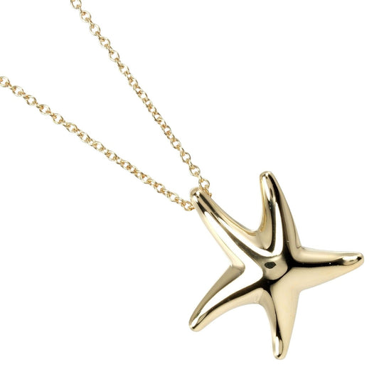 TIFFANY&Co. Necklace K18 yellow gold gold Star fish Women Used Authentic